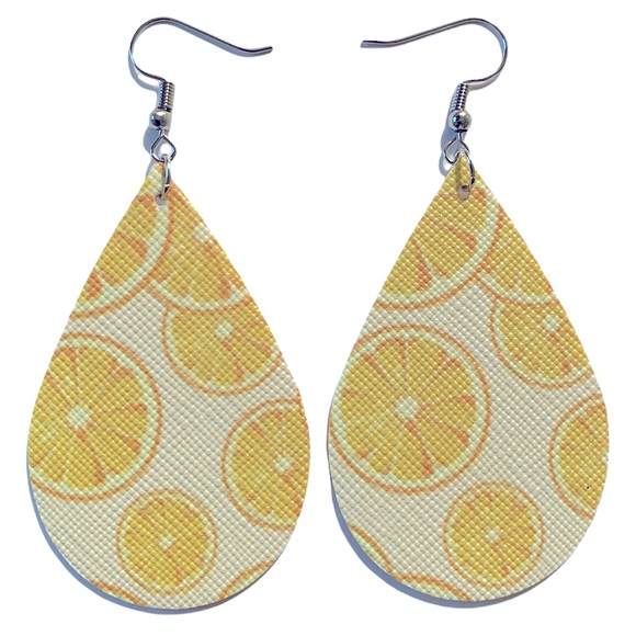 Jewelry - 🖤Pick Any 3 for $12🖤 Faux Leather Teardrop Dangle Earrings
